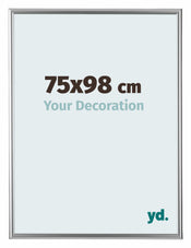 Bordeaux Plastique Cadre Photo 75x98cm Argent De Face Mesure | yourdeclineoration.com