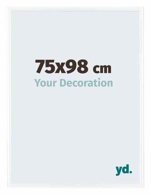 Bordeaux Plastique Cadre Photo 75x98cm Blanc Brillant De Face Mesure | yourdeclineoration.com