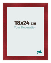 Cadre Photo 18x24cm Vin Rouge Patine MDF Pisa De Face Mesure | yourdeclineoration.com
