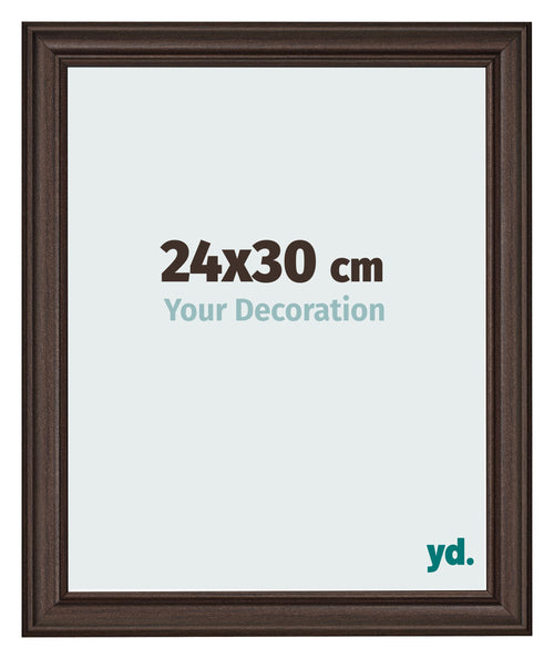 Cadre Photo 24x30cm Chene Fonce MDF Lazio De Face Mesure | yourdeclineoration.com