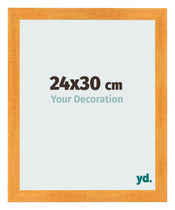 Cadre Photo 24x30cm Orange MDF Pisa De Face Mesure | yourdeclineoration.com