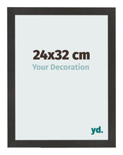 Cadre Photo 24x32 cm Noir Mat MDF Bologna De Face Mesure | yourdeclineoration.com