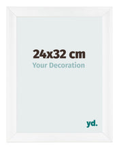 Cadre Photo 24x32cm Blanc Vintage MDF Pisa De Face Mesure | yourdeclineoration.com