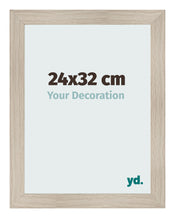 Cadre Photo 24x32cm Chene Rustique MDF Pisa De Face Mesure | yourdeclineoration.com