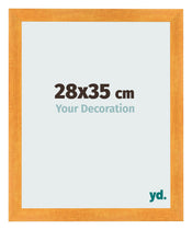 Cadre Photo 28x35cm Orange MDF Pisa De Face Mesure | yourdeclineoration.com