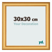 Cadre Photo 30x30cm Or Mat MDF Lazio De Face Mesure | yourdeclineoration.com