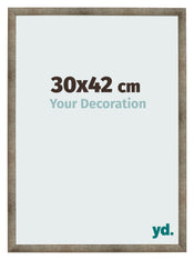 Cadre Photo 30x42 cm Metal Vintage MDF Bologna De Face Mesure | yourdeclineoration.com