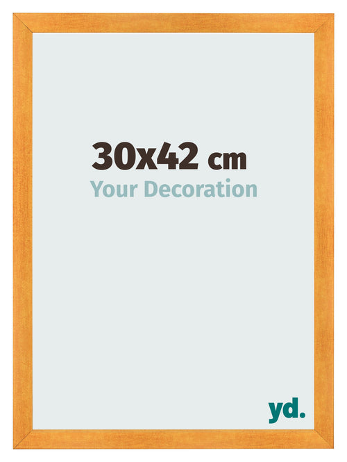 Cadre Photo 30x42cm Orange MDF Pisa De Face Mesure | yourdeclineoration.com
