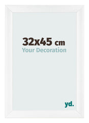 Cadre Photo 32x45cm Blanc Vintage MDF Pisa De Face Mesure | yourdeclineoration.com
