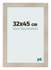 Cadre Photo 32x45cm Chene Rustique MDF Pisa De Face Mesure | yourdeclineoration.com