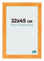 Cadre Photo 32x45cm Orange MDF Pisa De Face Mesure | yourdeclineoration.com