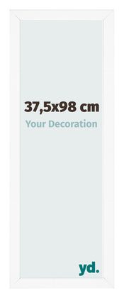 Cadre Photo 37 5x98 cm Blanc Mat MDF Bologna De Face Mesure | yourdeclineoration.com
