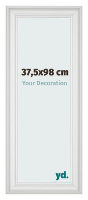 Cadre Photo 37 5x98cm Blanc Patine MDF Lazio De Face Mesure | yourdeclineoration.com