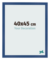 Cadre Photo 40x45 cm Bleu Fonce MDF Bologna De Face Mesure | yourdeclineoration.com