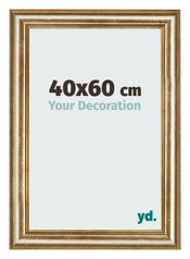 Cadre Photo 40x60cm Or Antique MDF Lazio De Face Mesure | yourdeclineoration.com