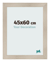 Cadre Photo 45x60cm Chene Rustique MDF Pisa De Face Mesure | yourdeclineoration.com