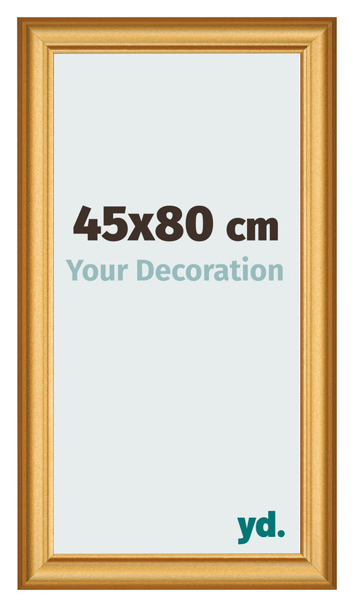 Cadre Photo 45x80cm Or Mat MDF Lazio De Face Mesure | yourdeclineoration.com