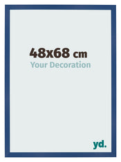 Cadre Photo 48x68 cm Bleu Fonce MDF Bologna De Face Mesure | yourdeclineoration.com