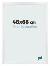Cadre Photo 48x68cm Blanc Vintage MDF Pisa De Face Mesure | yourdeclineoration.com