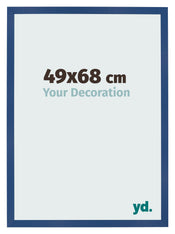 Cadre Photo 49x68 cm Bleu Fonce MDF Bologna De Face Mesure | yourdeclineoration.com