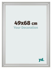 Cadre Photo 49x68cm Argent Mat MDF Lazio De Face Mesure | yourdeclineoration.com