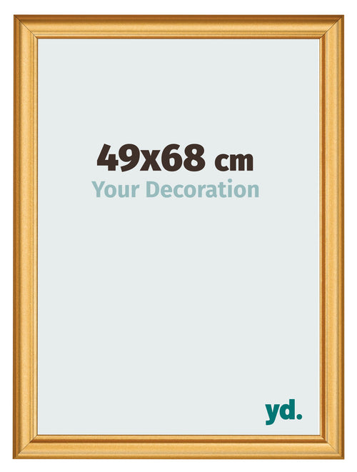 Cadre Photo 49x68cm Or Mat MDF Lazio De Face Mesure | yourdeclineoration.com