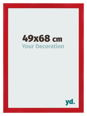 Cadre Photo 49x68cm Rouge MDF Pisa De Face Mesure | yourdeclineoration.com