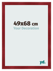 Cadre Photo 49x68cm Vin Rouge Patine MDF Pisa De Face Mesure | yourdeclineoration.com
