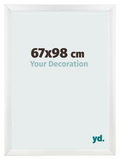 Cadre Photo 67x98cm Blanc Vintage MDF Pisa De Face Mesure | yourdeclineoration.com