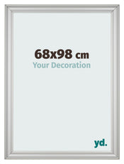 Cadre Photo 68x98cm Argent Mat MDF Lazio De Face Mesure | yourdeclineoration.com