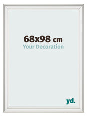 Cadre Photo 68x98cm Blanc Patine MDF Lazio De Face Mesure | yourdeclineoration.com
