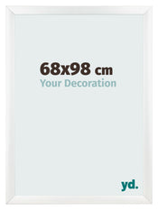 Cadre Photo 68x98cm Blanc Vintage MDF Pisa De Face Mesure | yourdeclineoration.com