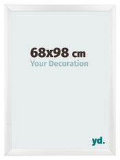 Cadre Photo 68x98cm Blanc Vintage MDF Pisa De Face Mesure | yourdeclineoration.com