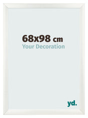 Cadre Photo 68x98cm Blanc Vintage MDF Pisa De Face Mesure | yourdeclineoration.com