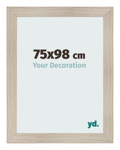 Cadre Photo 75x98cm Chene Rustique MDF Pisa De Face Mesure | yourdeclineoration.com