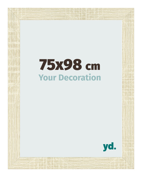 Cadre Photo 75x98cm Chene Sonoma MDF Pisa De Face Mesure | yourdeclineoration.com