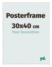 Cadre de affiche 30x40cm Blanc Haute Brillance Plastique Paris Mesure | yourdeclineoration.com