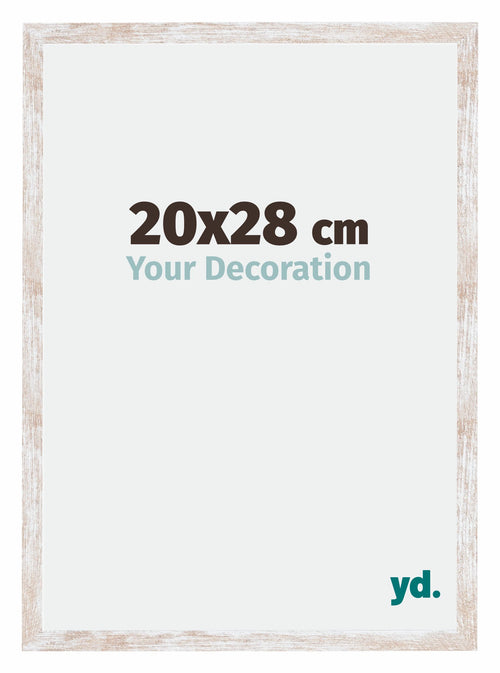 Catania MDF Cadre Photo 20x28cm White Wash Mesure| yourdeclineoration.com