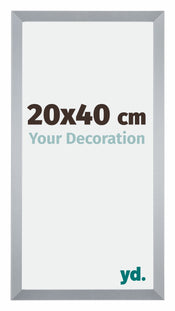 Catania MDF Cadre Photo 20x40cm Argent Mesure| yourdeclineoration.com