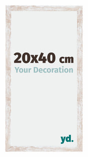 Catania MDF Cadre Photo 20x40cm White Wash Mesure| yourdeclineoration.com