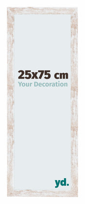 Catania MDF Cadre Photo 25x75cm White Wash De Face Mesure | yourdeclineoration.com