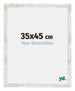 Catania MDF Cadre Photo 35x45cm White Wash Mesure| yourdeclineoration.com