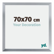 Catania MDF Cadre Photo 70x70cm Argent Mesure| yourdeclineoration.com