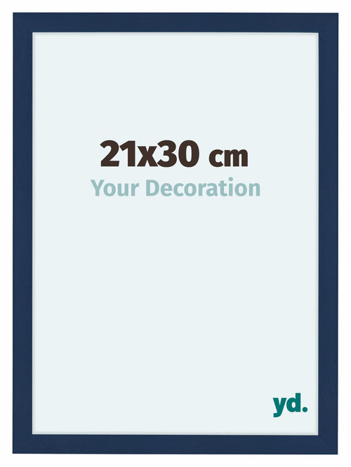 Como MDF Cadre Photo 21x30cm Bleu Fonce Patine De Face Mesure | yourdeclineoration.com