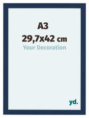 Como MDF Cadre Photo 29 7x42cm A3 Bleu Fonce Patine De Face Mesure | yourdeclineoration.com