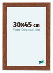 Como MDF Cadre Photo 30x45cm Noyer De Face Mesure | yourdeclineoration.com
