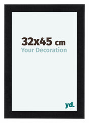 Como MDF Cadre Photo 32x45cm Noir Mat De Face Mesure | yourdeclineoration.com