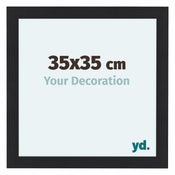 Como MDF Cadre Photo 35x35cm Noir Grain De Bois De Face Mesure | yourdeclineoration.com