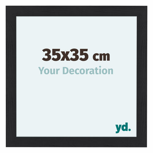 Como MDF Cadre Photo 35x35cm Noir Grain De Bois De Face Mesure | yourdeclineoration.com