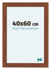Como MDF Cadre Photo 40x60cm Noyer De Face Mesure | yourdeclineoration.com